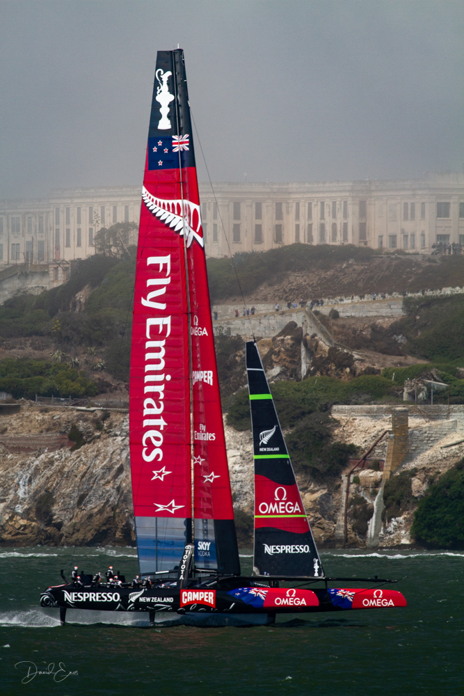 Oracle Team USA representing the Golden Gate Yacht Club, and the challenger Emirates Team New Zealand